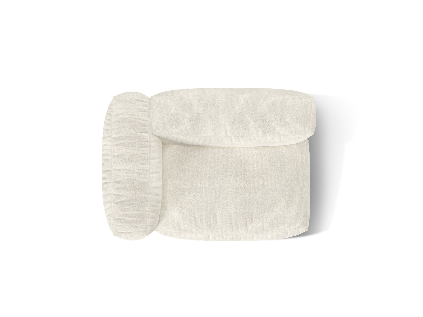 Modernes 1-Sitzer Sofa Martina Wide links in zartem Ivory-Monet, perfekt für gemütliche Ecken und stilvolle Einrichtungsideen.