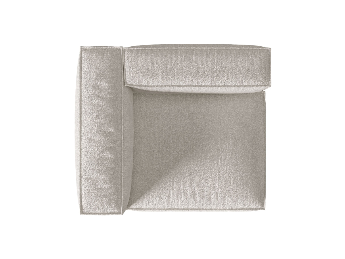 Nuria Boucle Modular Sofa links 1 Sitzer in Grey Beige Melange-Monet präsentiert im Onlineshop von KAQTU Design AG. Modulares Sofa ist von Micadoni
