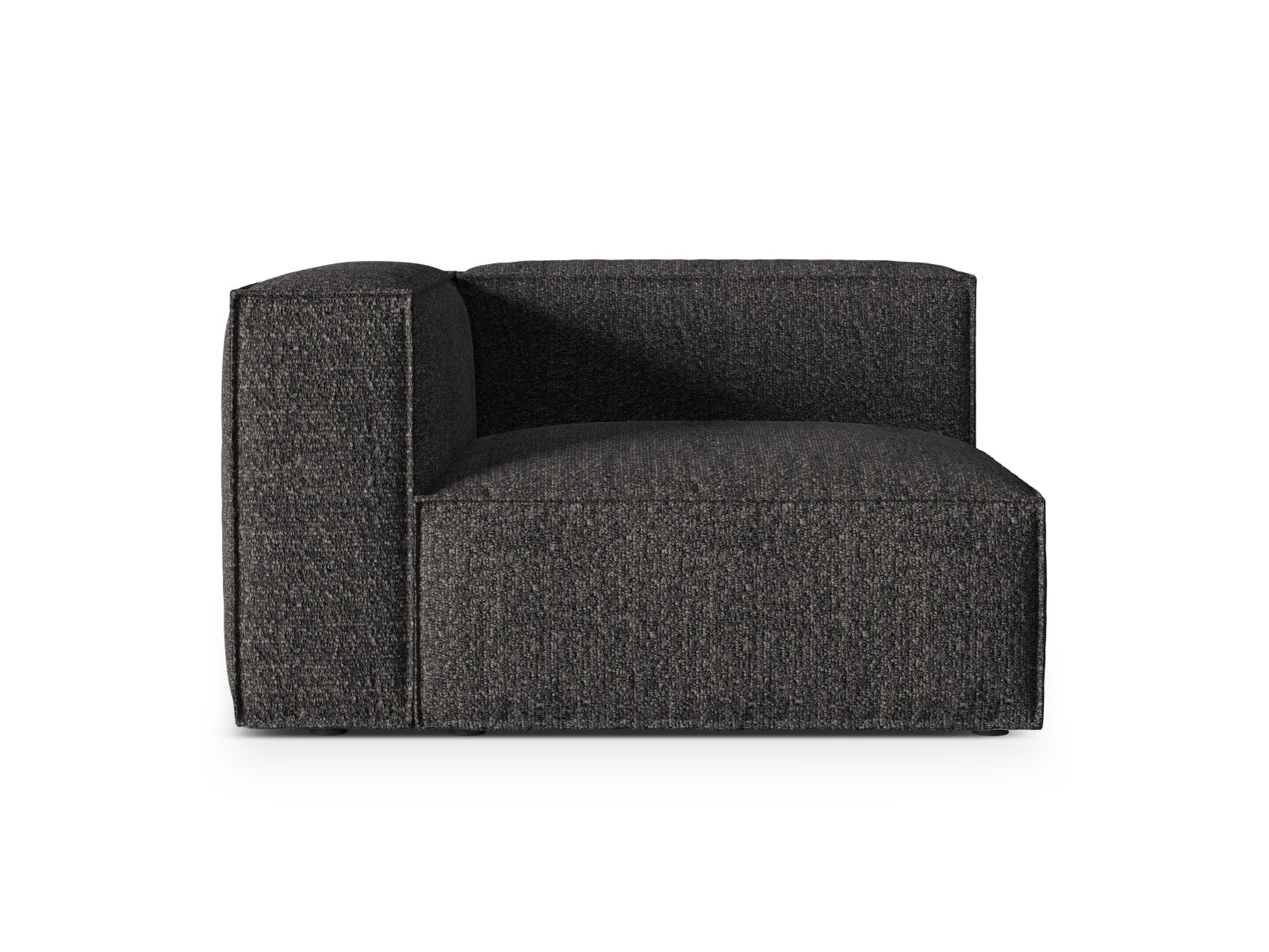 Nuria Boucle Modular Sofa links 1 Sitzer in Anthracite präsentiert im Onlineshop von KAQTU Design AG. Modulares Sofa ist von Micadoni