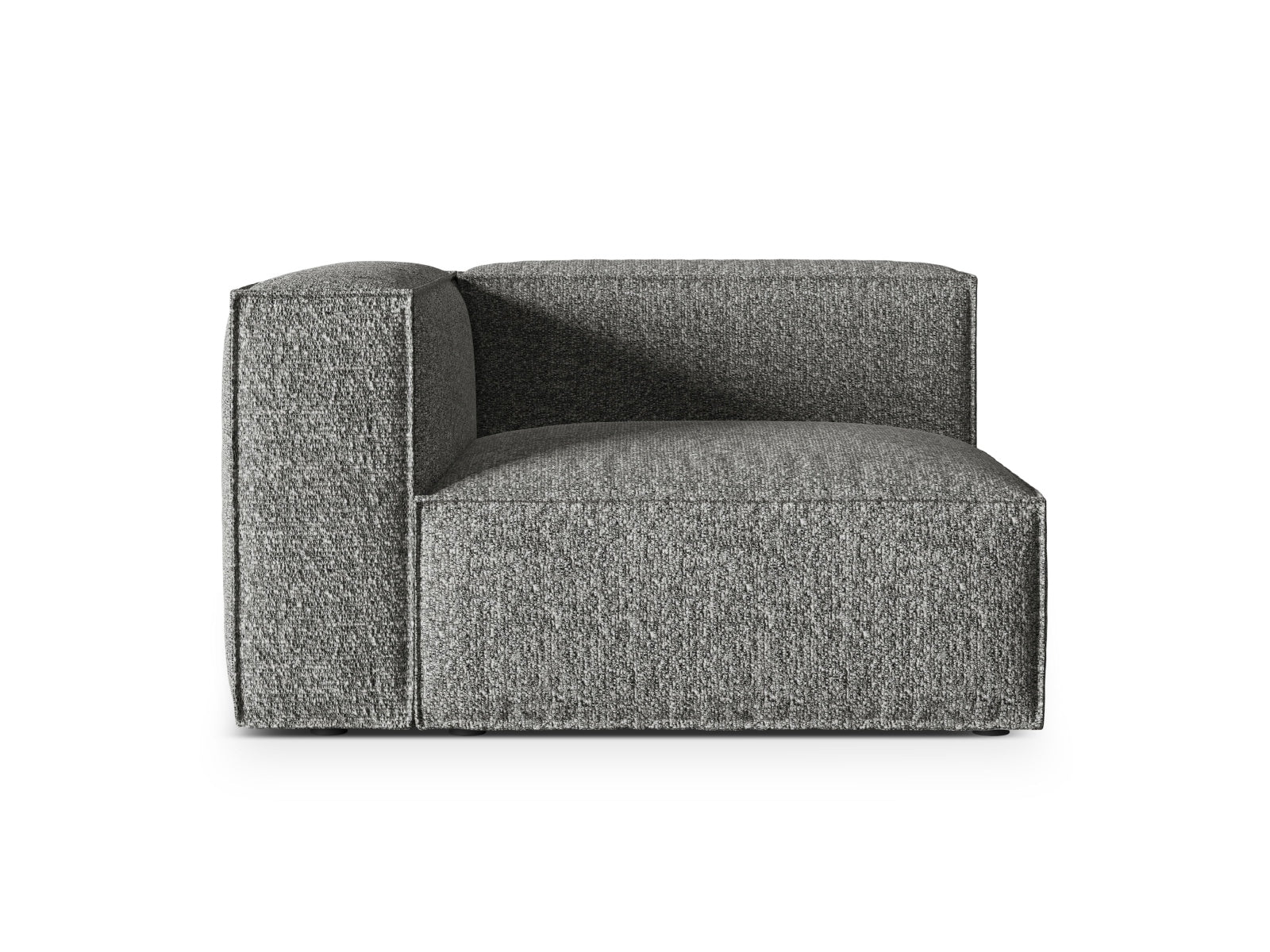 Nuria Boucle Modular Sofa links 1 Sitzer in Graphite präsentiert im Onlineshop von KAQTU Design AG. Modulares Sofa ist von Micadoni