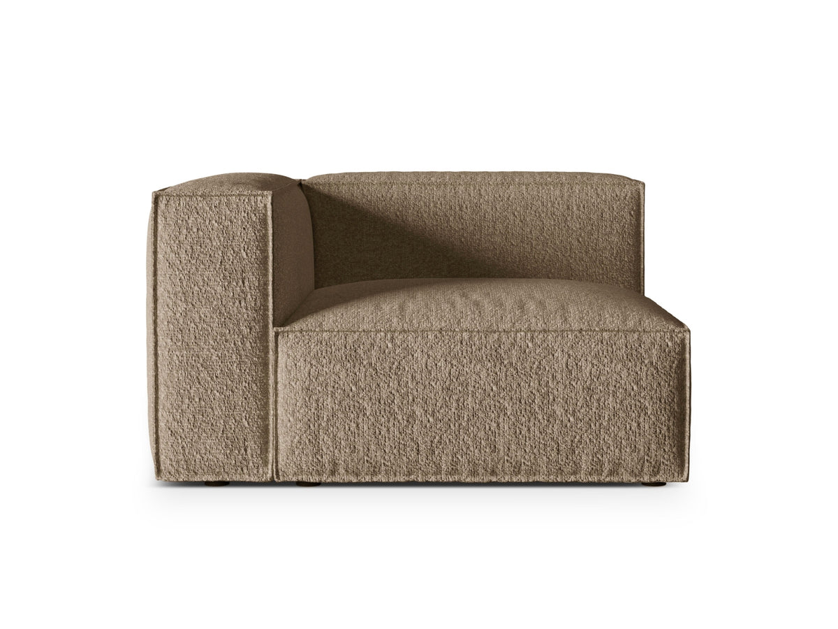 Nuria Boucle Modular Sofa links 1 Sitzer in Cappuccino-Monet präsentiert im Onlineshop von KAQTU Design AG. Modulares Sofa ist von Micadoni