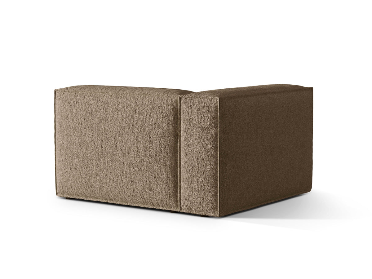 Nuria Boucle Modular Sofa links 1 Sitzer in Cappuccino-Monet präsentiert im Onlineshop von KAQTU Design AG. Modulares Sofa ist von Micadoni