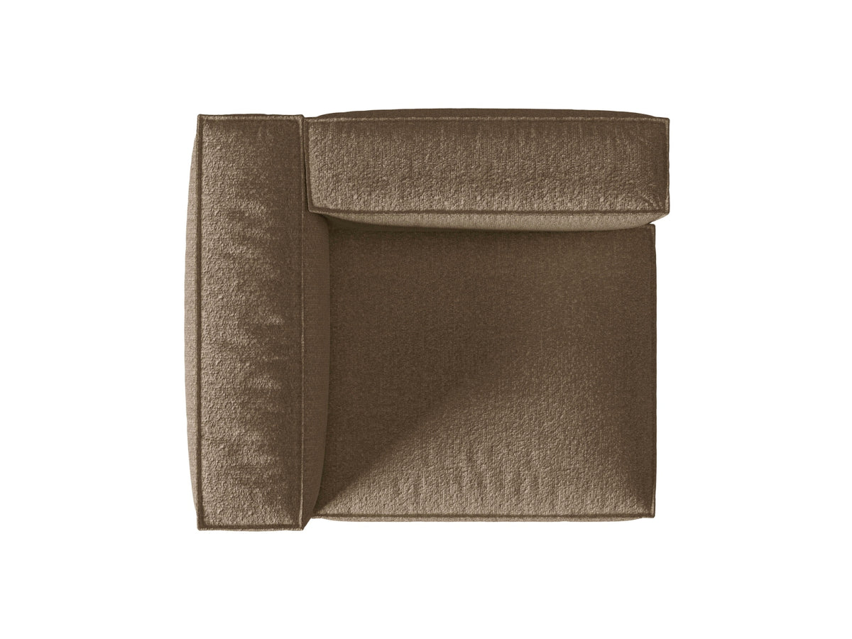 Nuria Boucle Modular Sofa links 1 Sitzer in Cappuccino-Monet präsentiert im Onlineshop von KAQTU Design AG. Modulares Sofa ist von Micadoni