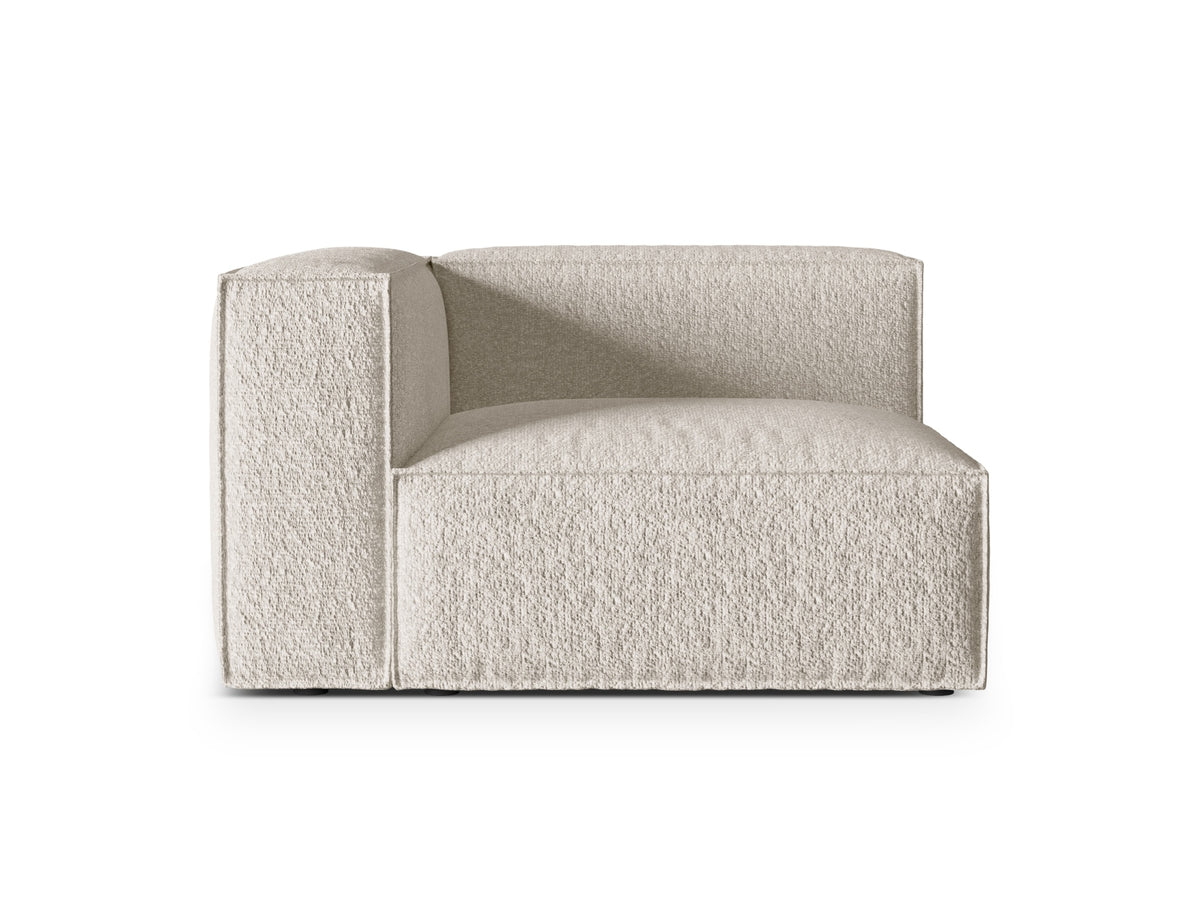 Nuria Boucle Modular Sofa links 1 Sitzer in Beige-Monet präsentiert im Onlineshop von KAQTU Design AG. Modulares Sofa ist von Micadoni