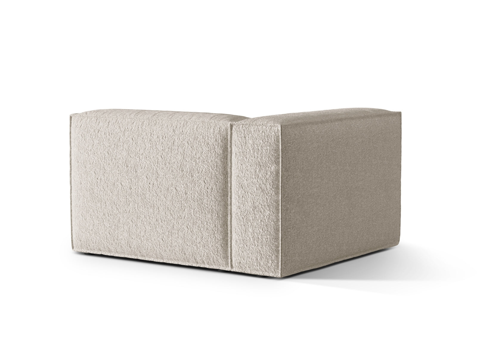 Entdecken Sie das Nuria Boucle 1-Sitzer Sofa links von Micadoni – elegantes, modulares Sofa für zeitgemässen Komfort und flexible Raumgestaltung.