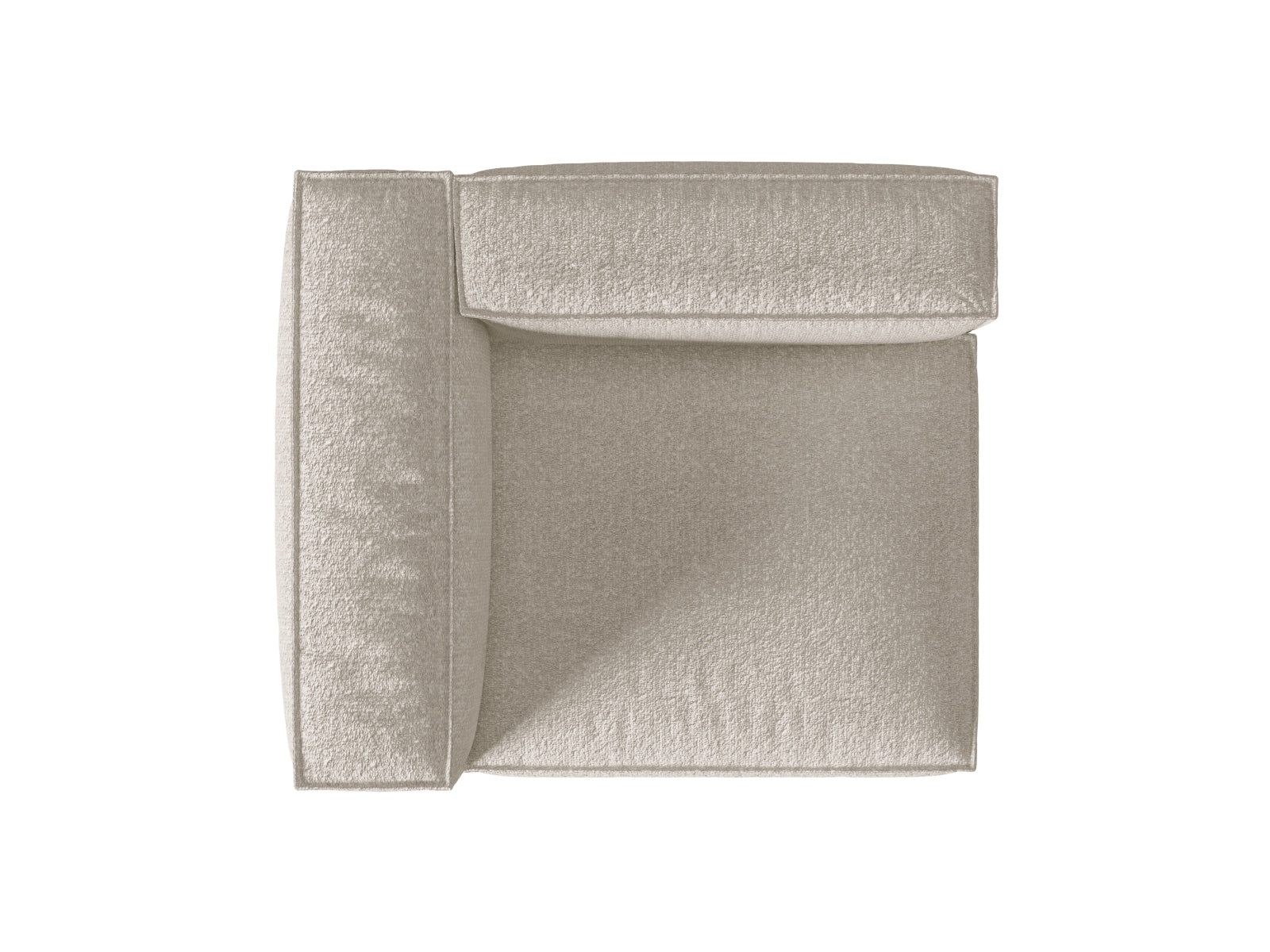 Erleben Sie das Nuria Boucle 1-Sitzer Sofa links von Micadoni – stilvolles, modulares Design für modernen Komfort und individuelle Raumlösungen.