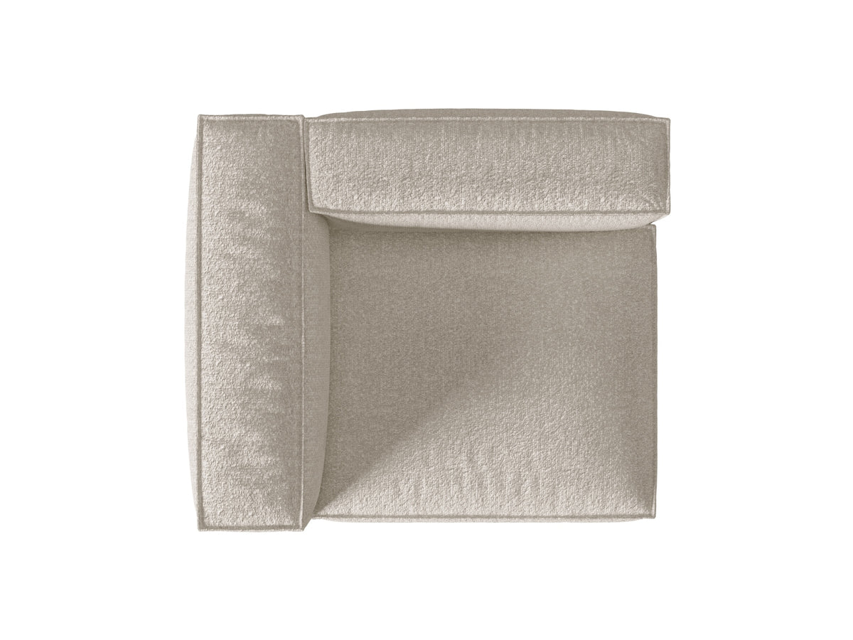 Nuria Boucle Modular Sofa links 1 Sitzer in Beige-Monet präsentiert im Onlineshop von KAQTU Design AG. Modulares Sofa ist von Micadoni