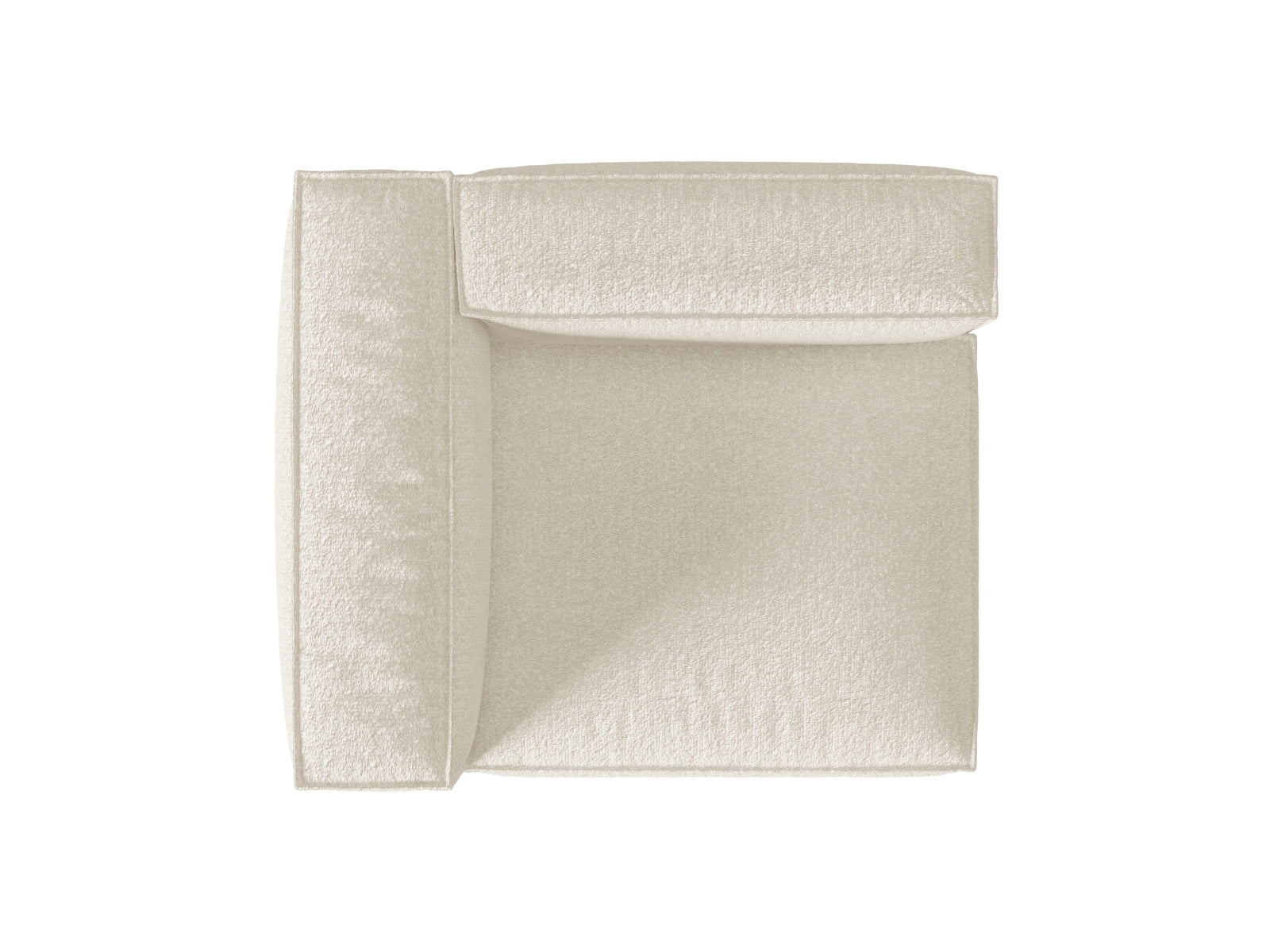 Entdecken Sie das Nuria Boucle 1-Sitzer Sofa links von Micadoni – elegantes, modulares Sofa für zeitgemässen Komfort und flexible Raumgestaltung.