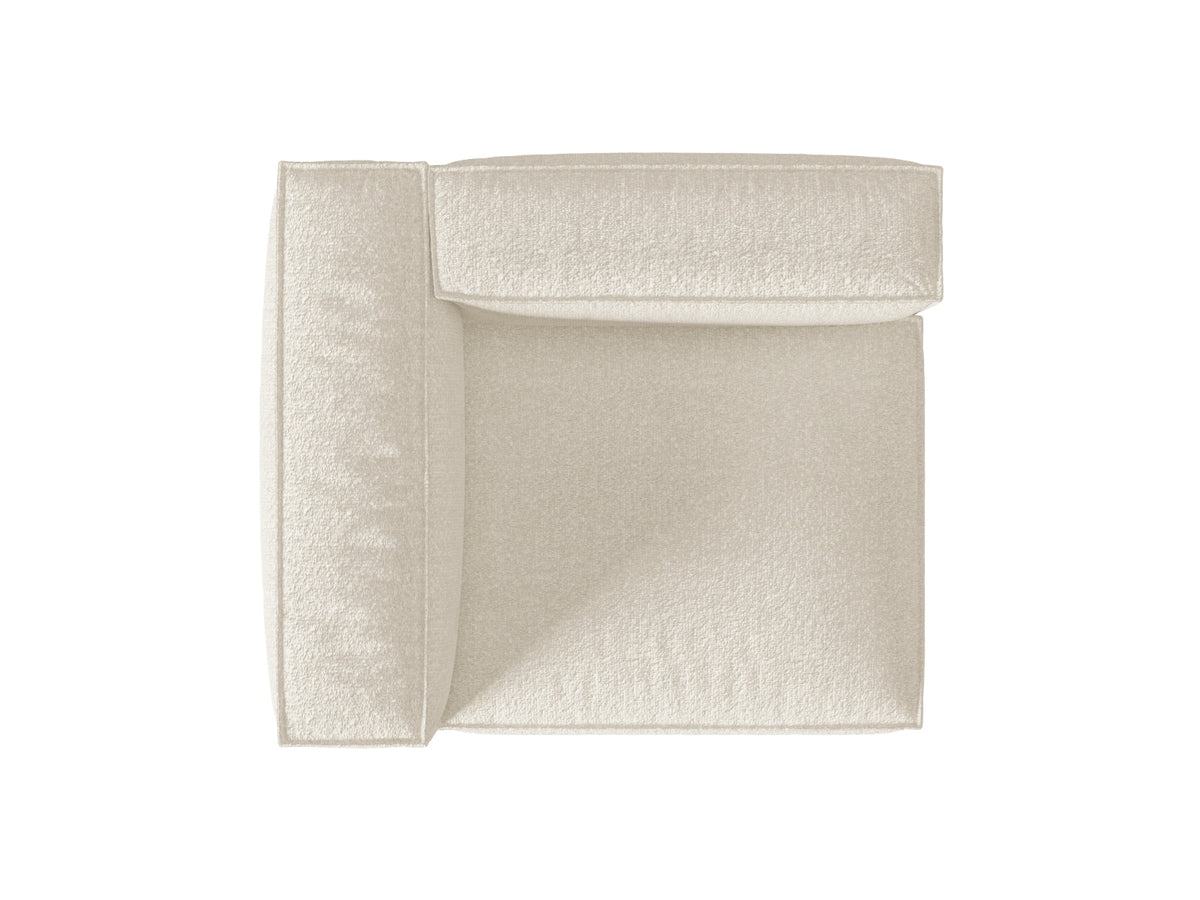 Nuria Boucle Modular Sofa links 1 Sitzer in Ivory-Monet präsentiert im Onlineshop von KAQTU Design AG. Modulares Sofa ist von Micadoni