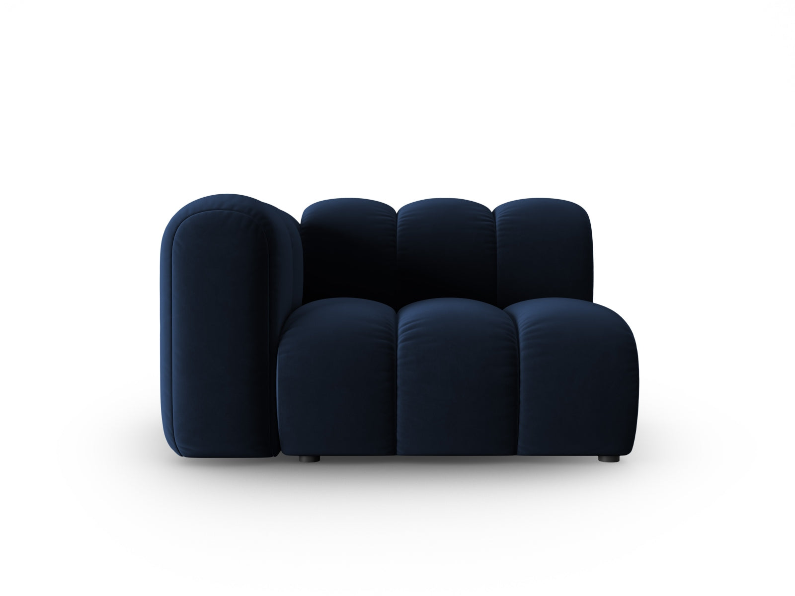 Lupine Velour Modul links 1 Sitzer in Royal Blue präsentiert im Onlineshop von KAQTU Design AG. Modulares Sofa ist von Micadoni