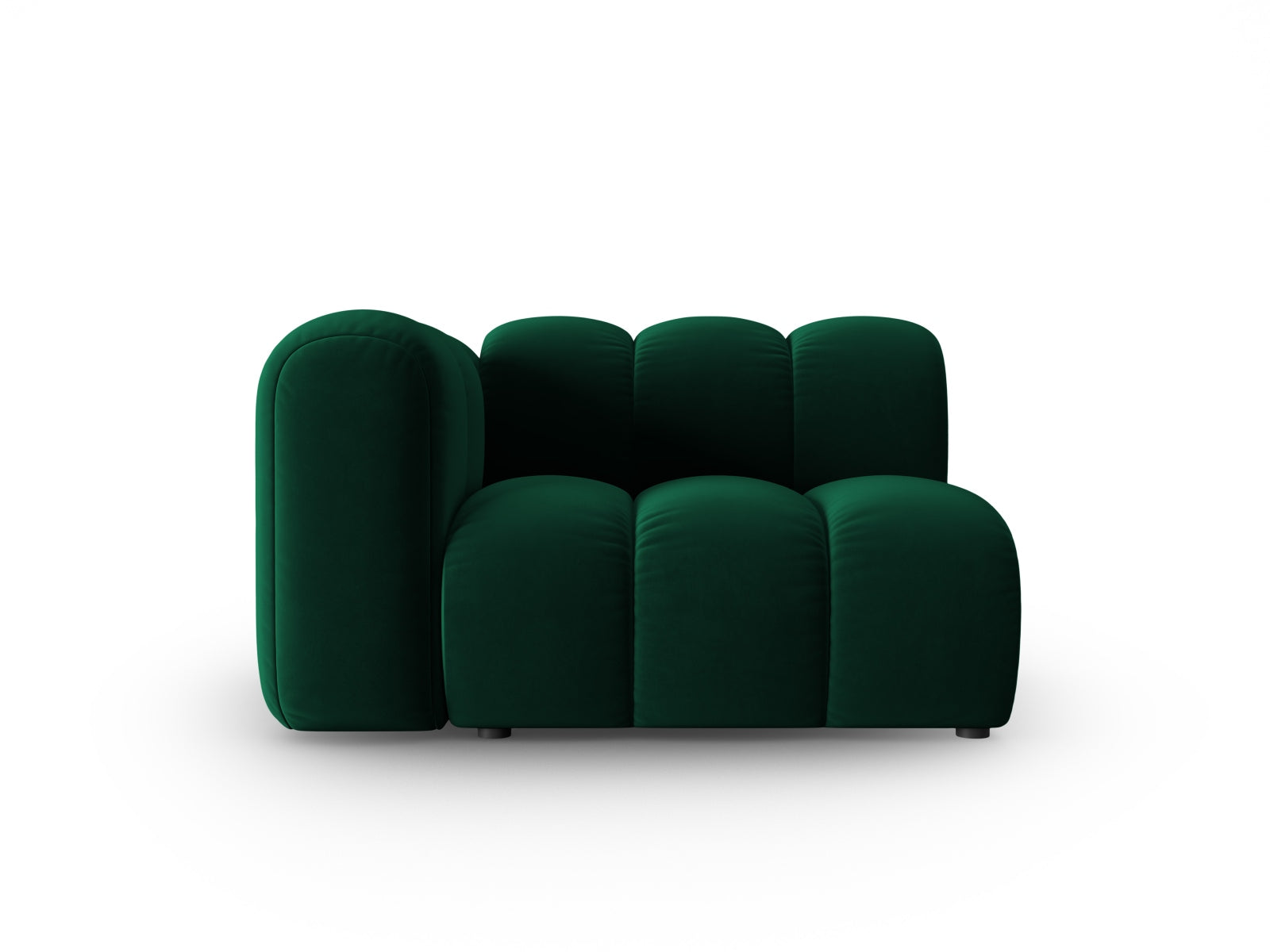 Lupine Velour Modul links 1 Sitzer in Bottle Green-Salvador präsentiert im Onlineshop von KAQTU Design AG. Modulares Sofa ist von Micadoni