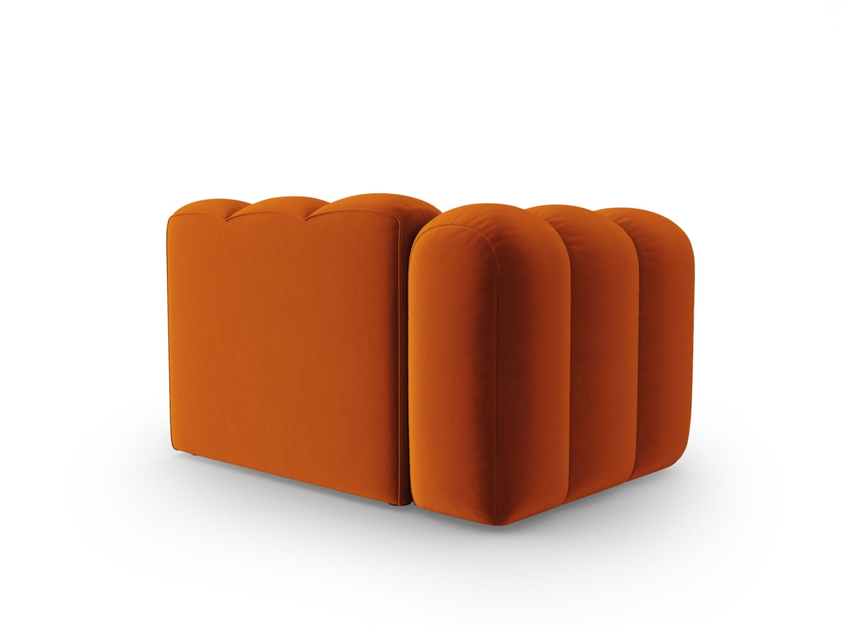 Lupine Velour Modul links 1 Sitzer in Terracotta-Salvador präsentiert im Onlineshop von KAQTU Design AG. Modulares Sofa ist von Micadoni