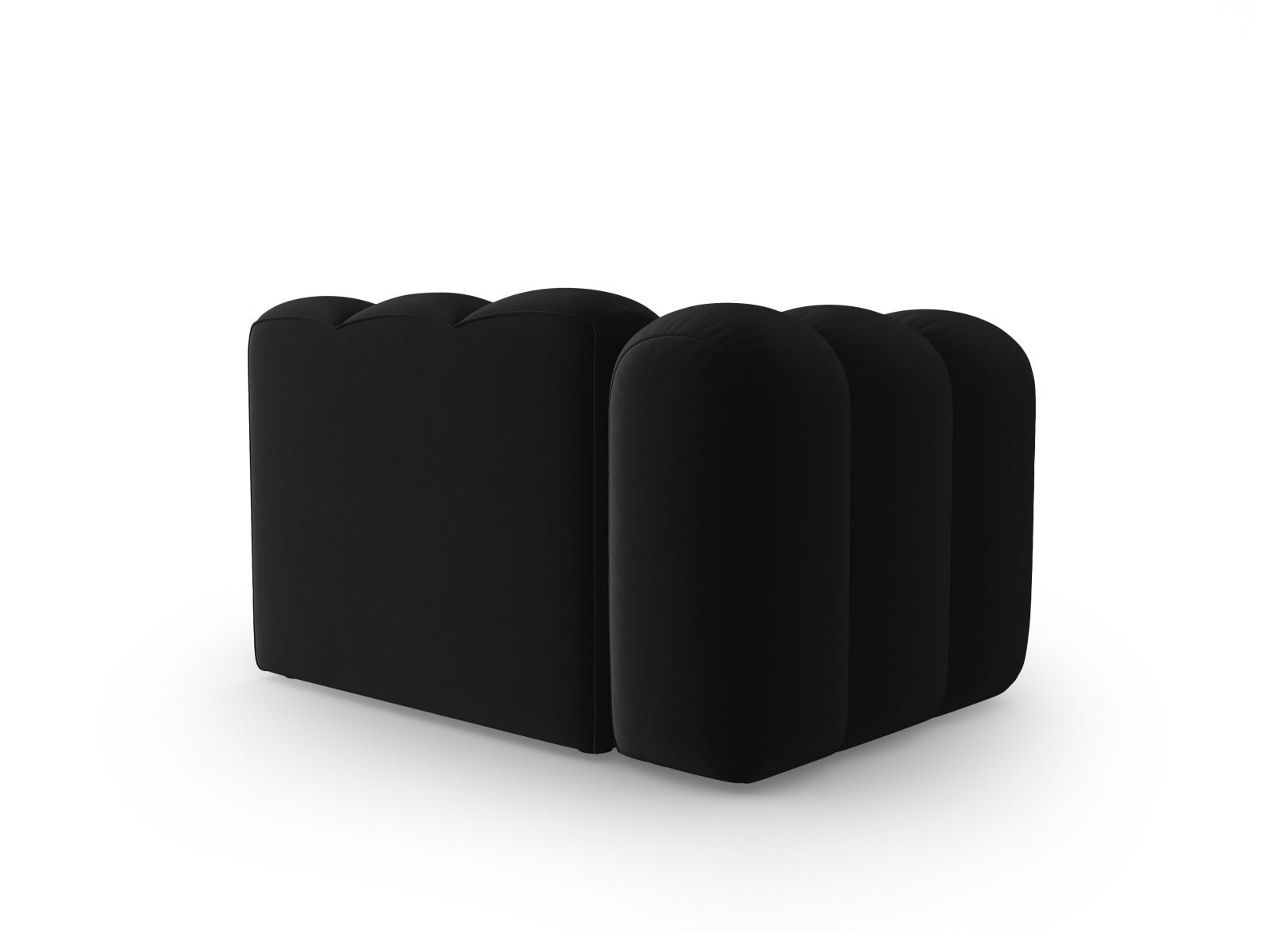 Lupine Velour Modul links 1 Sitzer in Black-Salvador präsentiert im Onlineshop von KAQTU Design AG. Modulares Sofa ist von Micadoni