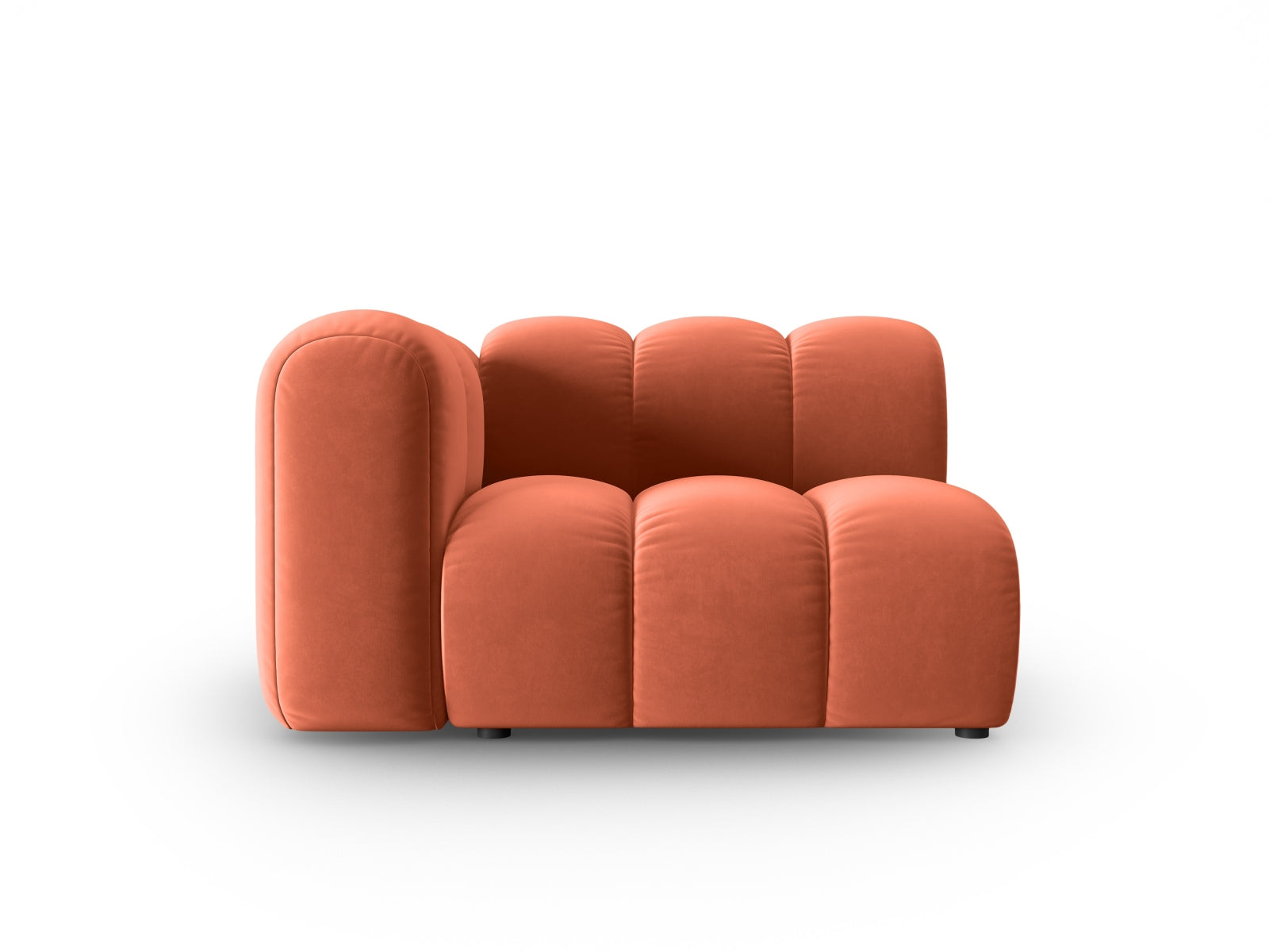 Lupine Velour Modul links 1 Sitzer in Coral-Salvador präsentiert im Onlineshop von KAQTU Design AG. Modulares Sofa ist von Micadoni