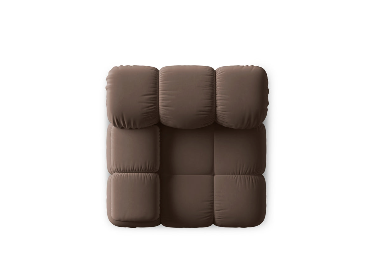 Bellis Velour Modul links 1 Sitzer in Dark Brown-Bluvel präsentiert im Onlineshop von KAQTU Design AG. Modulares Sofa ist von Micadoni