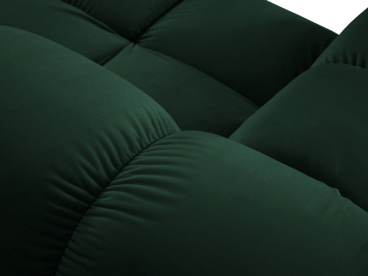 Bellis Velour Modul links 1 Sitzer in Bottle Green-Bluvel präsentiert im Onlineshop von KAQTU Design AG. Modulares Sofa ist von Micadoni