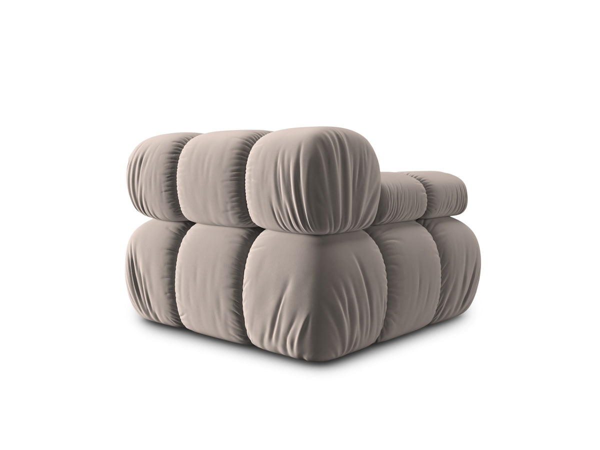 Bellis Velour Modul links 1 Sitzer in Cappuccino-Bluvel präsentiert im Onlineshop von KAQTU Design AG. Modulares Sofa ist von Micadoni