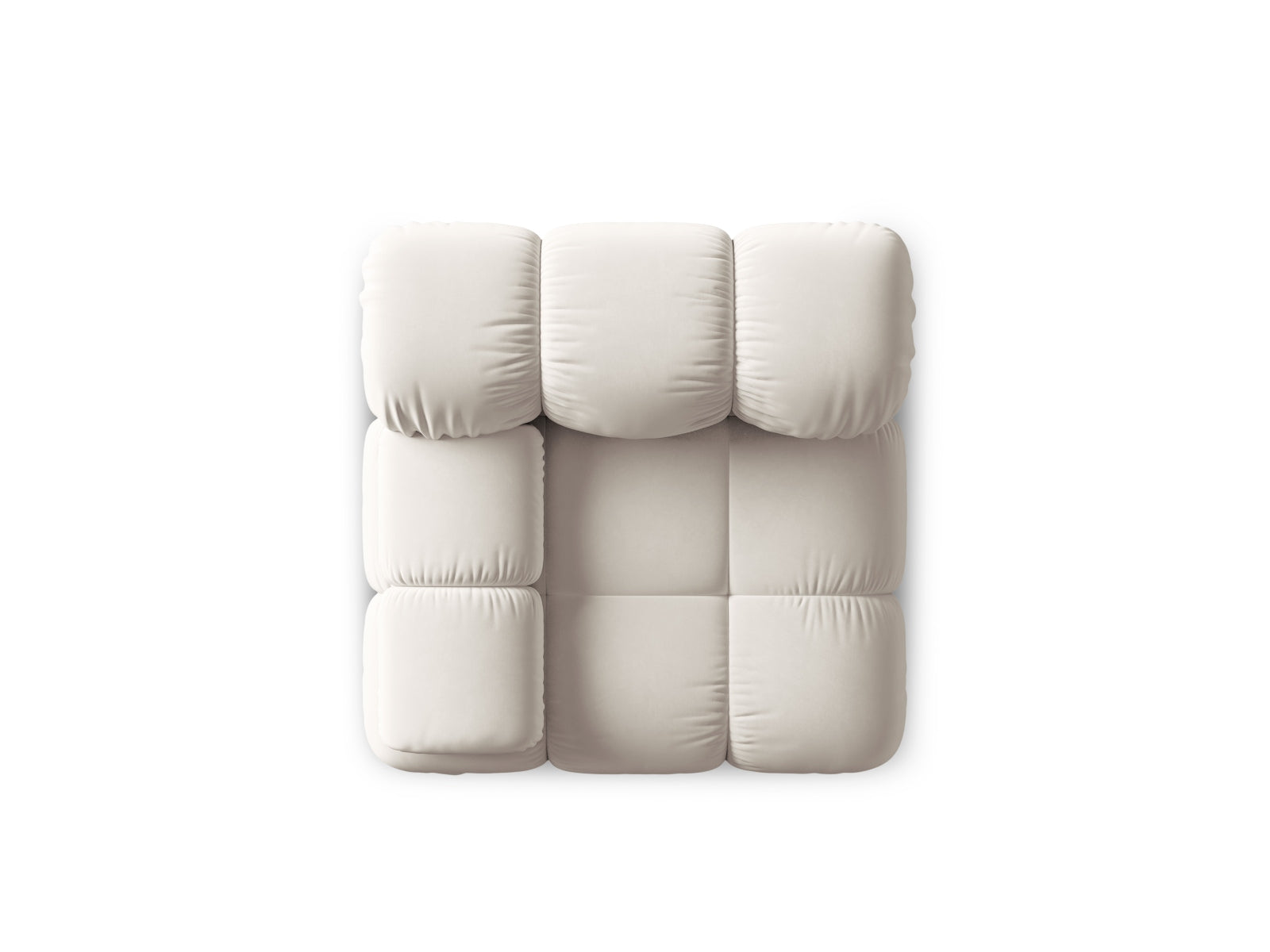 Bellis Velour Modul links 1 Sitzer in Dark Beige-Bluvel präsentiert im Onlineshop von KAQTU Design AG. Modulares Sofa ist von Micadoni