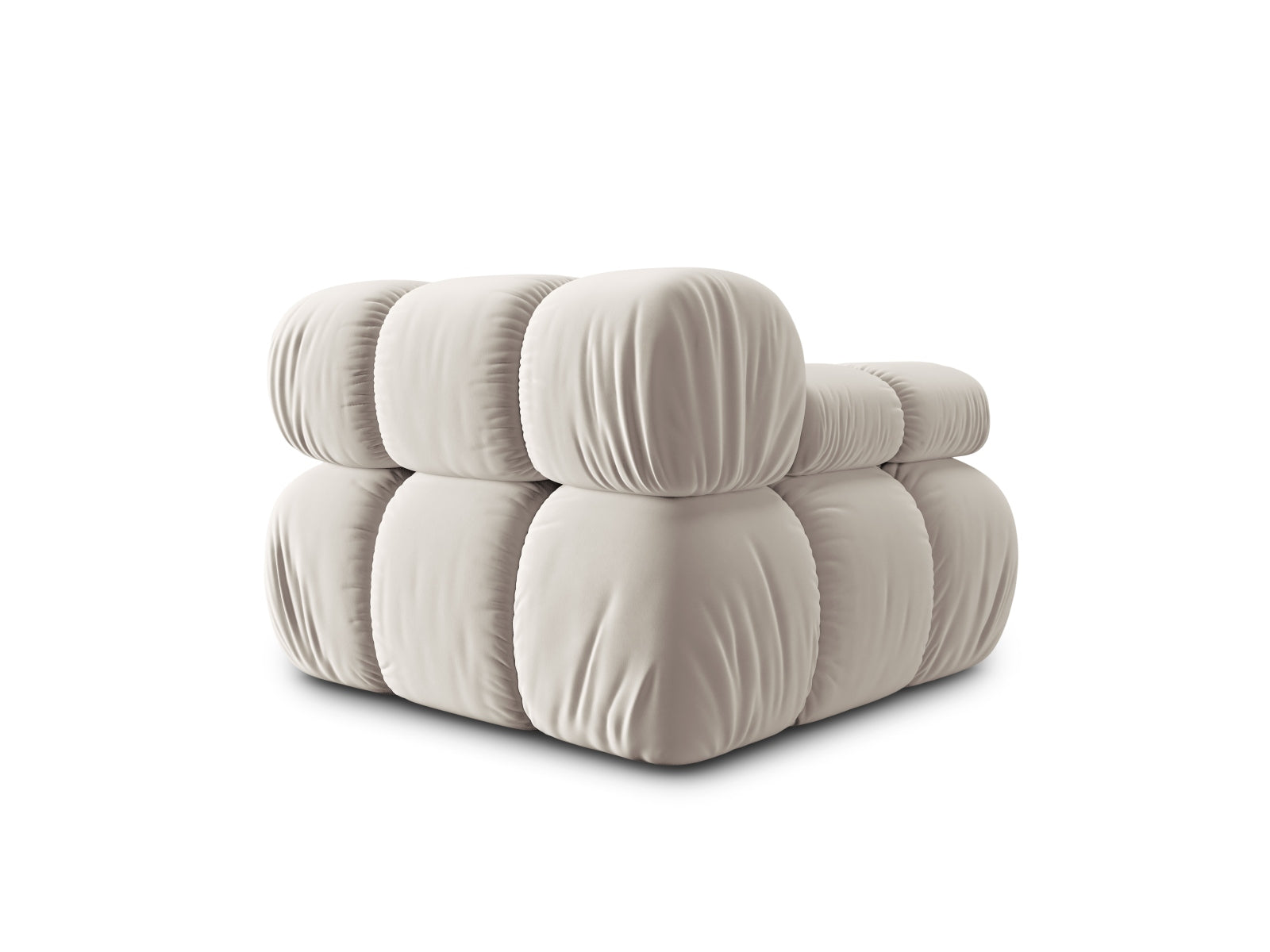 Bellis Velour Modul links 1 Sitzer in Dark Beige-Bluvel präsentiert im Onlineshop von KAQTU Design AG. Modulares Sofa ist von Micadoni