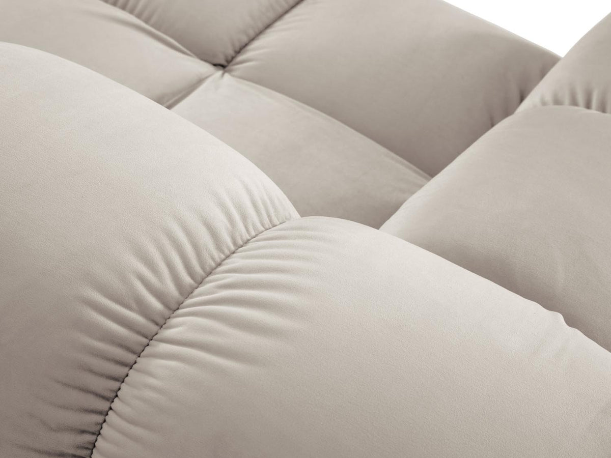 Bellis Velour Modul links 1 Sitzer in Dark Beige-Bluvel präsentiert im Onlineshop von KAQTU Design AG. Modulares Sofa ist von Micadoni