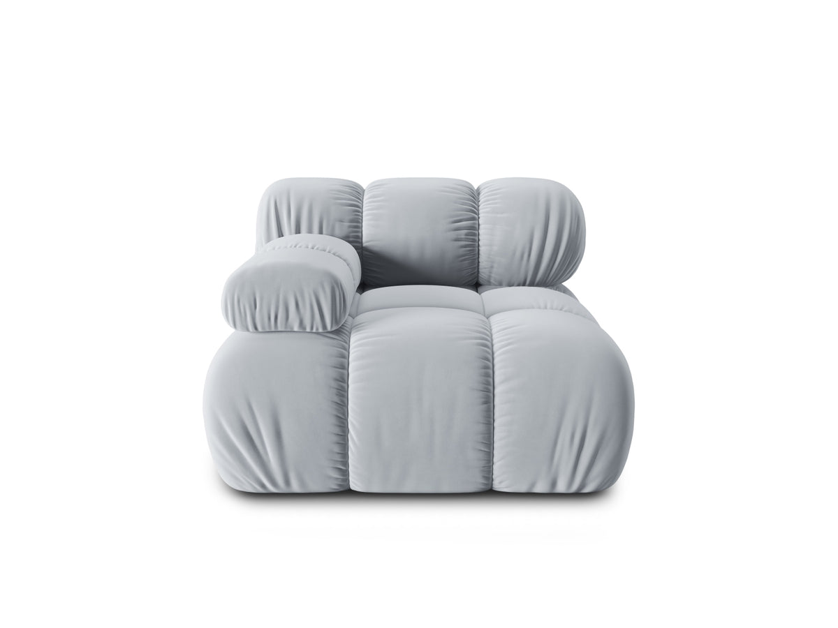 Bellis Velour Modul links 1 Sitzer in Light Blue-Bluvel präsentiert im Onlineshop von KAQTU Design AG. Modulares Sofa ist von Micadoni