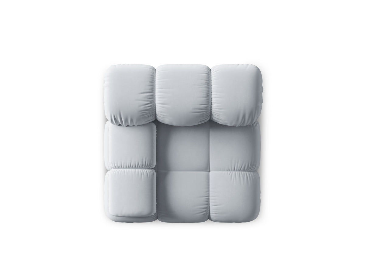 Bellis Velour Modul links 1 Sitzer in Light Blue-Bluvel präsentiert im Onlineshop von KAQTU Design AG. Modulares Sofa ist von Micadoni