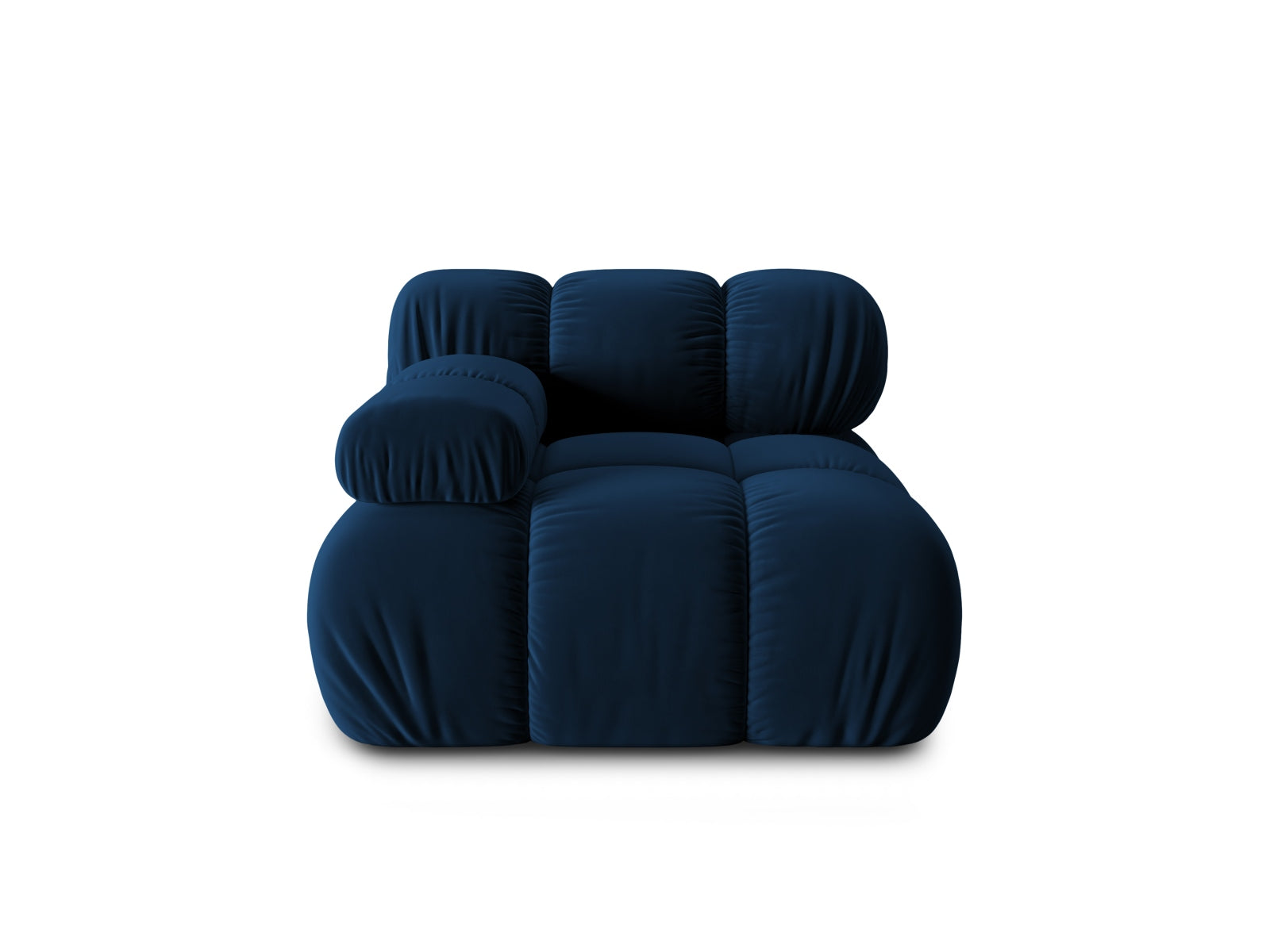 Bellis Velour Modul links 1 Sitzer in Royal Blue-Bluvel präsentiert im Onlineshop von KAQTU Design AG. Modulares Sofa ist von Micadoni