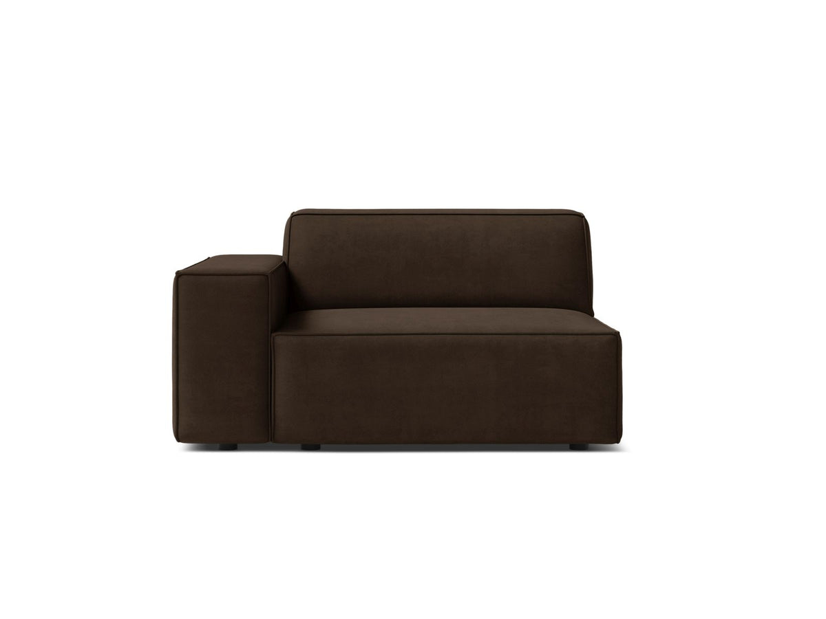 1-Sitzer Modul links Jodie in Dark Grey-Bluvel präsentiert im Onlineshop von KAQTU Design AG. Modulares Sofa ist von Micadoni