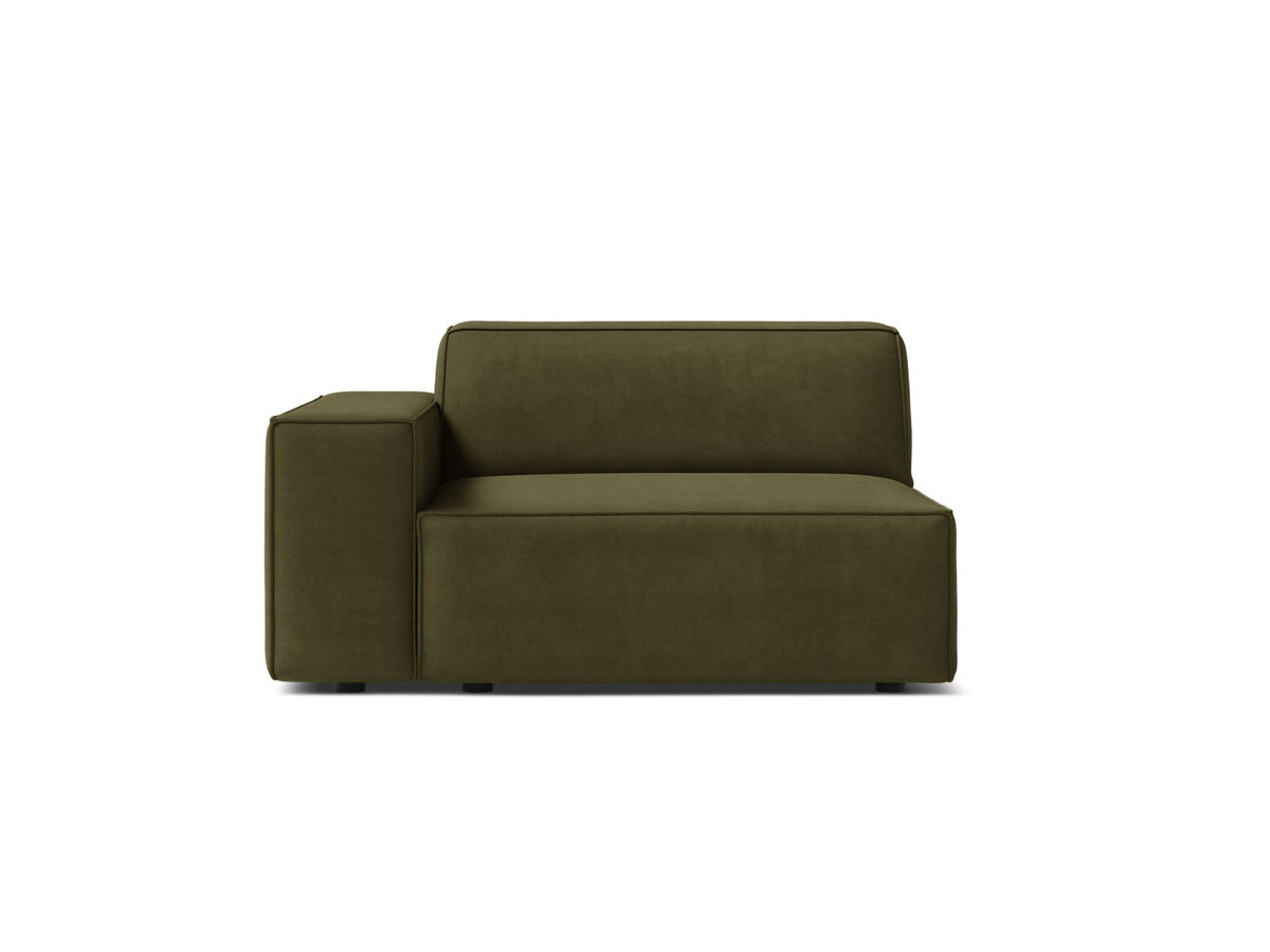 1-Sitzer Modul links Jodie in Green-Bluvel präsentiert im Onlineshop von KAQTU Design AG. Modulares Sofa ist von Micadoni