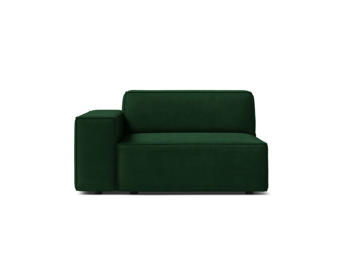 1-Sitzer Modul links Jodie in Bottle Green-Bluvel präsentiert im Onlineshop von KAQTU Design AG. Modulares Sofa ist von Micadoni