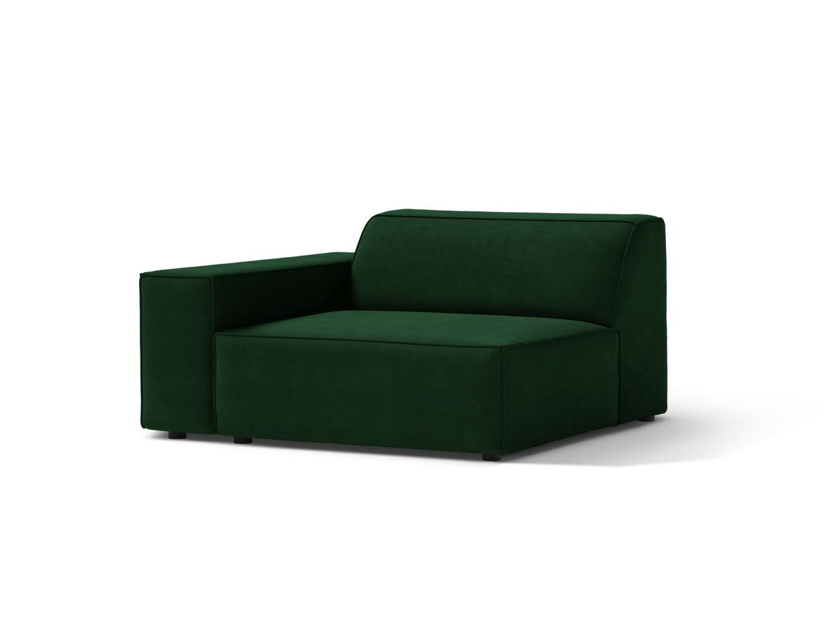 1-Sitzer Modul links Jodie in Bottle Green-Bluvel präsentiert im Onlineshop von KAQTU Design AG. Modulares Sofa ist von Micadoni