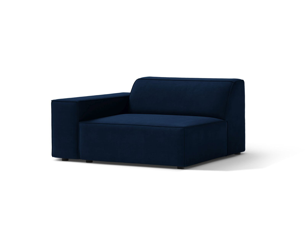 1-Sitzer Modul links Jodie in Royal Blue-Bluvel präsentiert im Onlineshop von KAQTU Design AG. Modulares Sofa ist von Micadoni