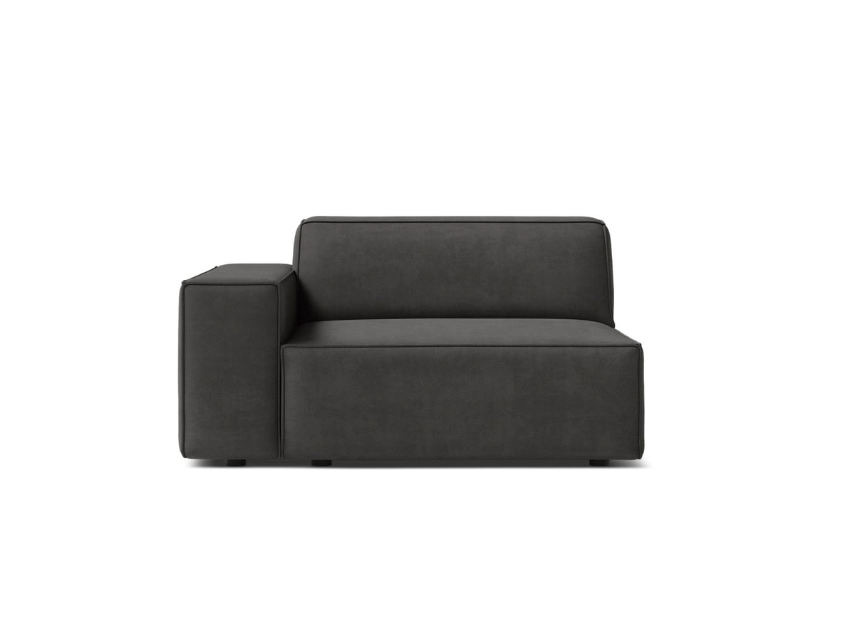 1-Sitzer Modul links Jodie in Grey-Bluvel präsentiert im Onlineshop von KAQTU Design AG. Modulares Sofa ist von Micadoni