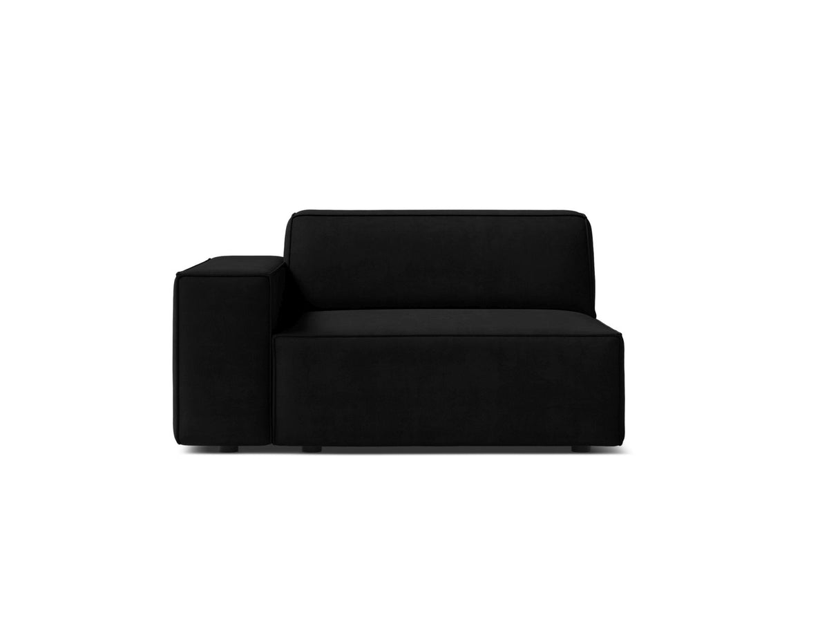 1-Sitzer Modul links Jodie in Black-Bluvel präsentiert im Onlineshop von KAQTU Design AG. Modulares Sofa ist von Micadoni