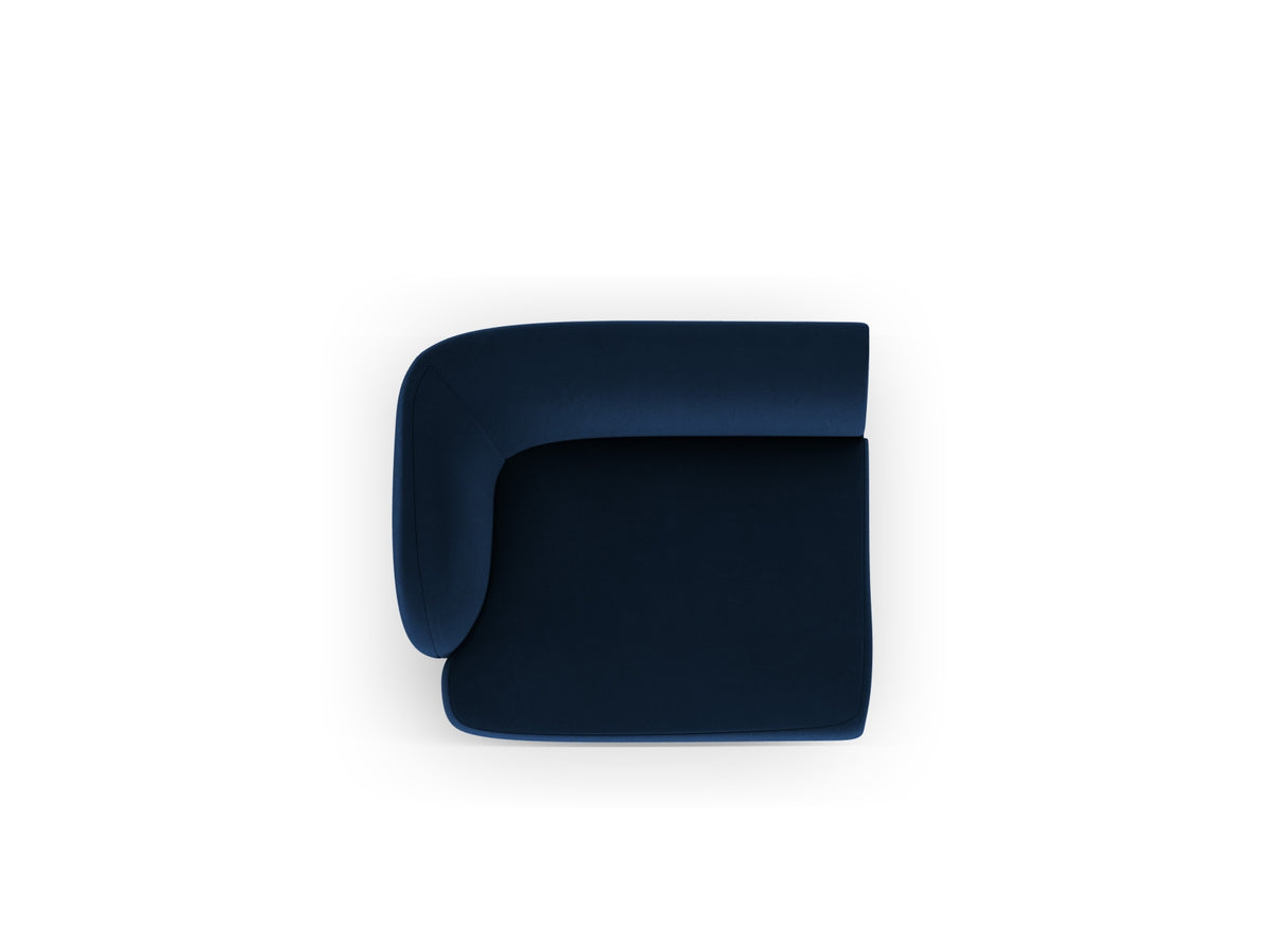 Miley Velour Modul links 1 Sitzer in Royal Blue-Bluvel präsentiert im Onlineshop von KAQTU Design AG. Modulares Sofa ist von Micadoni