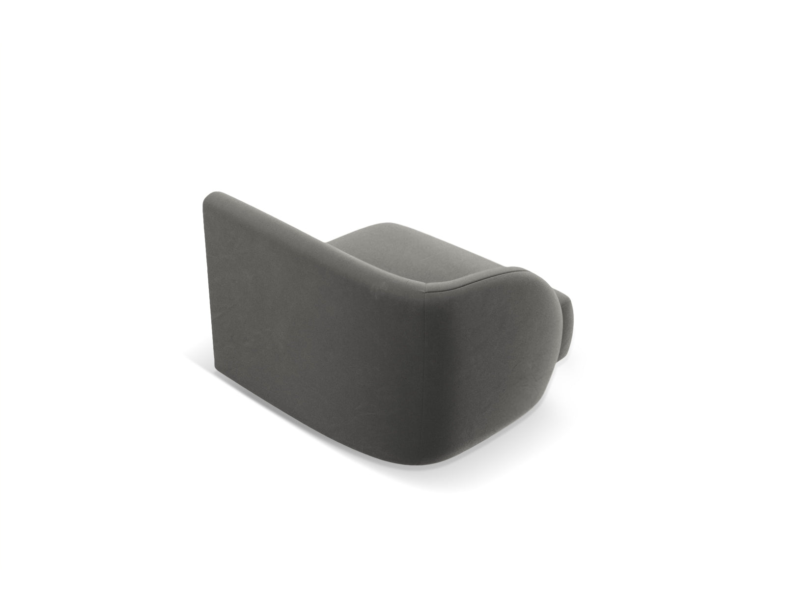 Miley Velour Modul links 1 Sitzer in Light Grey präsentiert im Onlineshop von KAQTU Design AG. Modulares Sofa ist von Micadoni