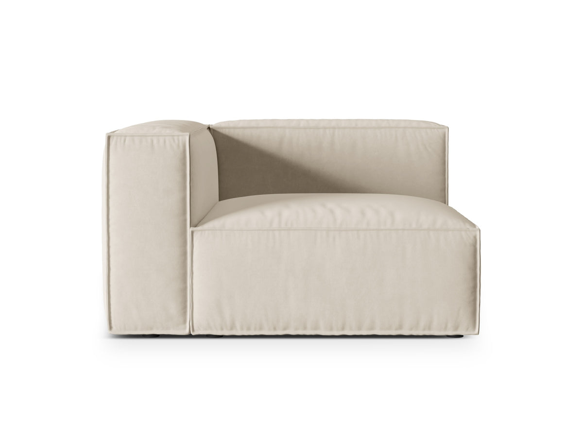 Nuria Velour links Modular Sofa 1 Sitzer in Beige-Paris präsentiert im Onlineshop von KAQTU Design AG. Modulares Sofa ist von Micadoni