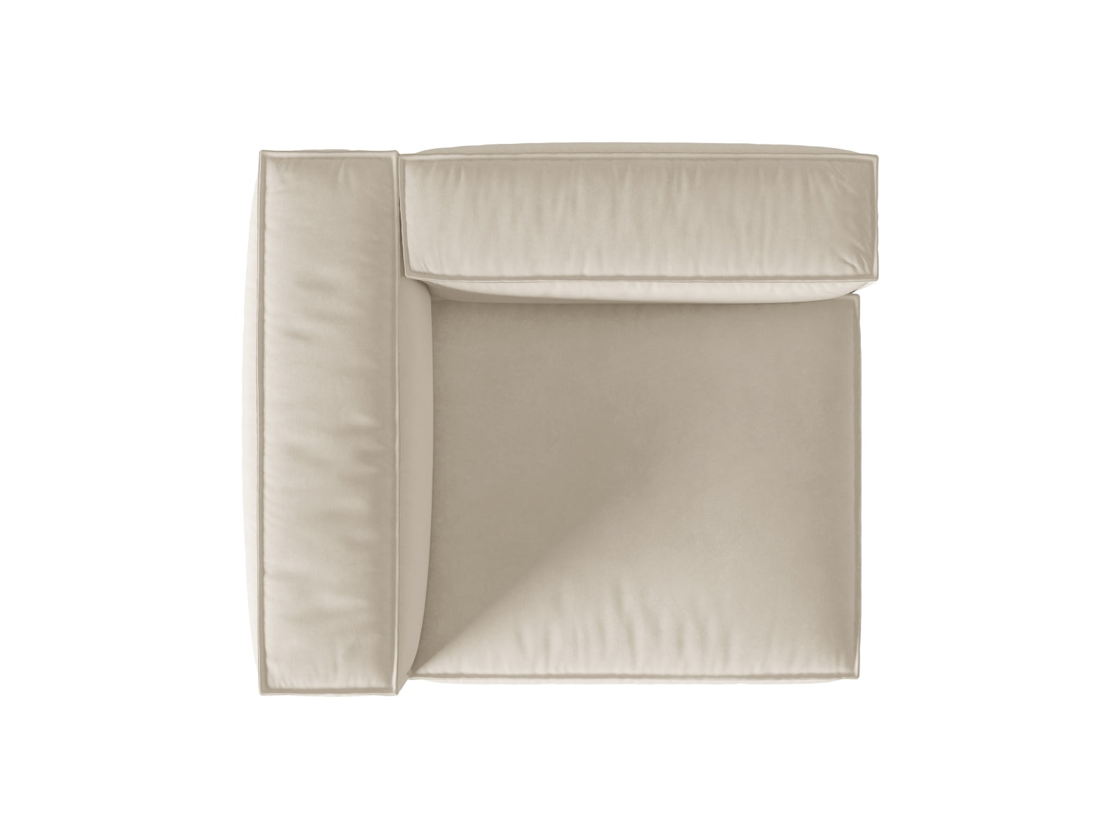 Nuria Velour links Modular Sofa 1 Sitzer in Beige-Paris präsentiert im Onlineshop von KAQTU Design AG. Modulares Sofa ist von Micadoni