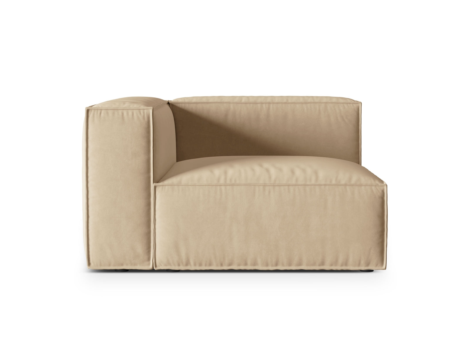 Nuria Velour links Modular Sofa 1 Sitzer in Nude präsentiert im Onlineshop von KAQTU Design AG. Modulares Sofa ist von Micadoni