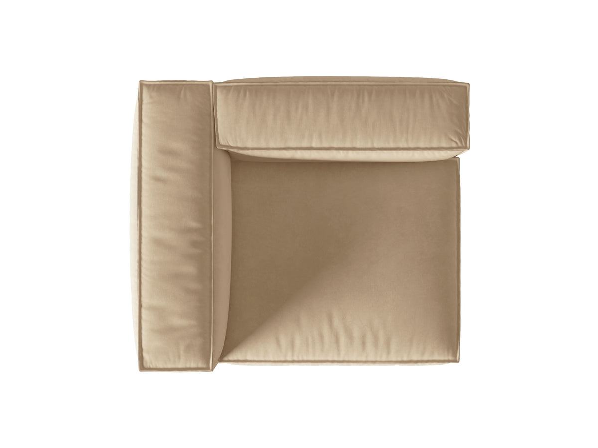 Nuria Velour links Modular Sofa 1 Sitzer in Nude-Paris präsentiert im Onlineshop von KAQTU Design AG. Modulares Sofa ist von Micadoni