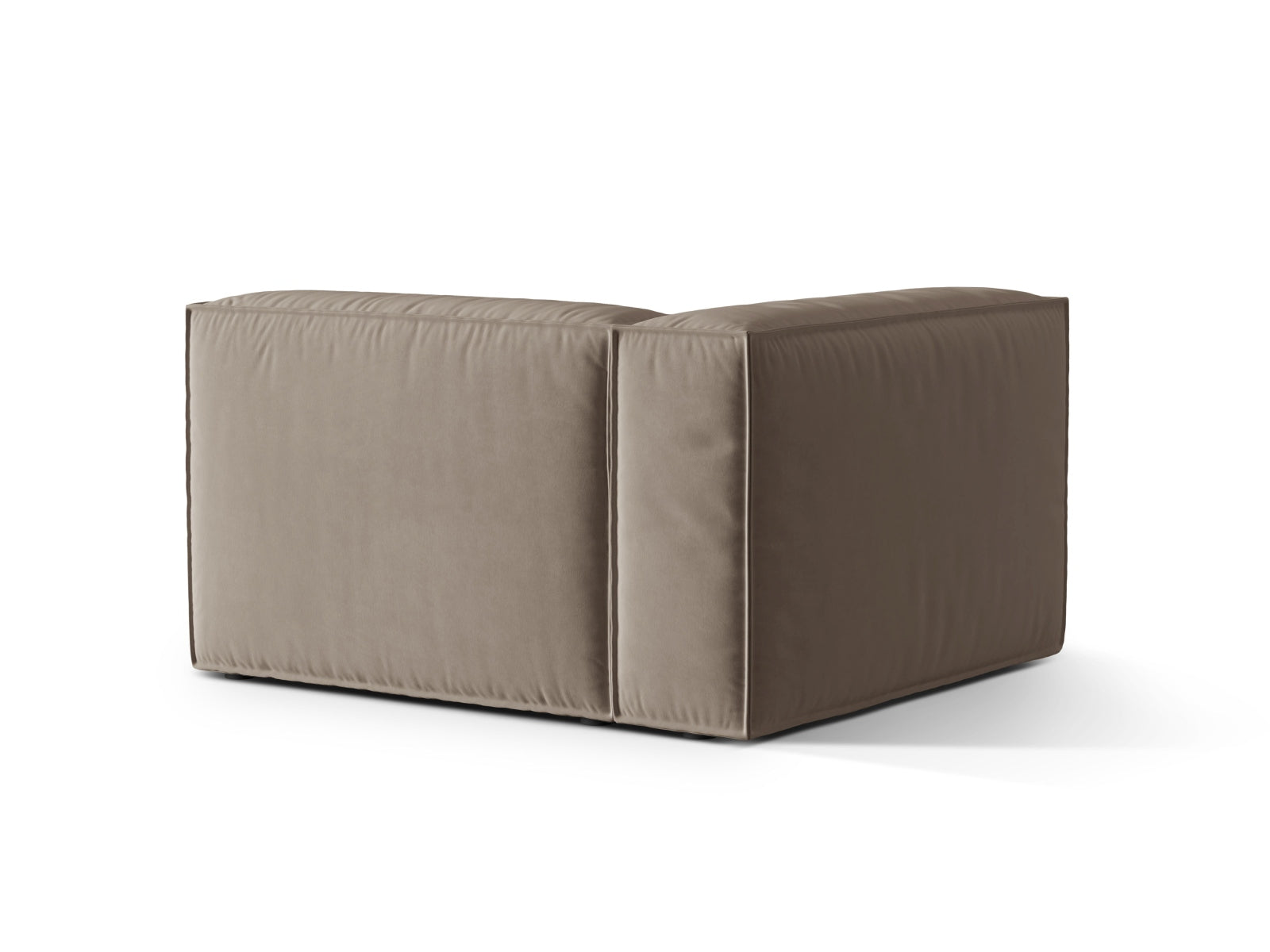 Nuria Velour links Modular Sofa 1 Sitzer in Warm grey-Paris präsentiert im Onlineshop von KAQTU Design AG. Modulares Sofa ist von Micadoni