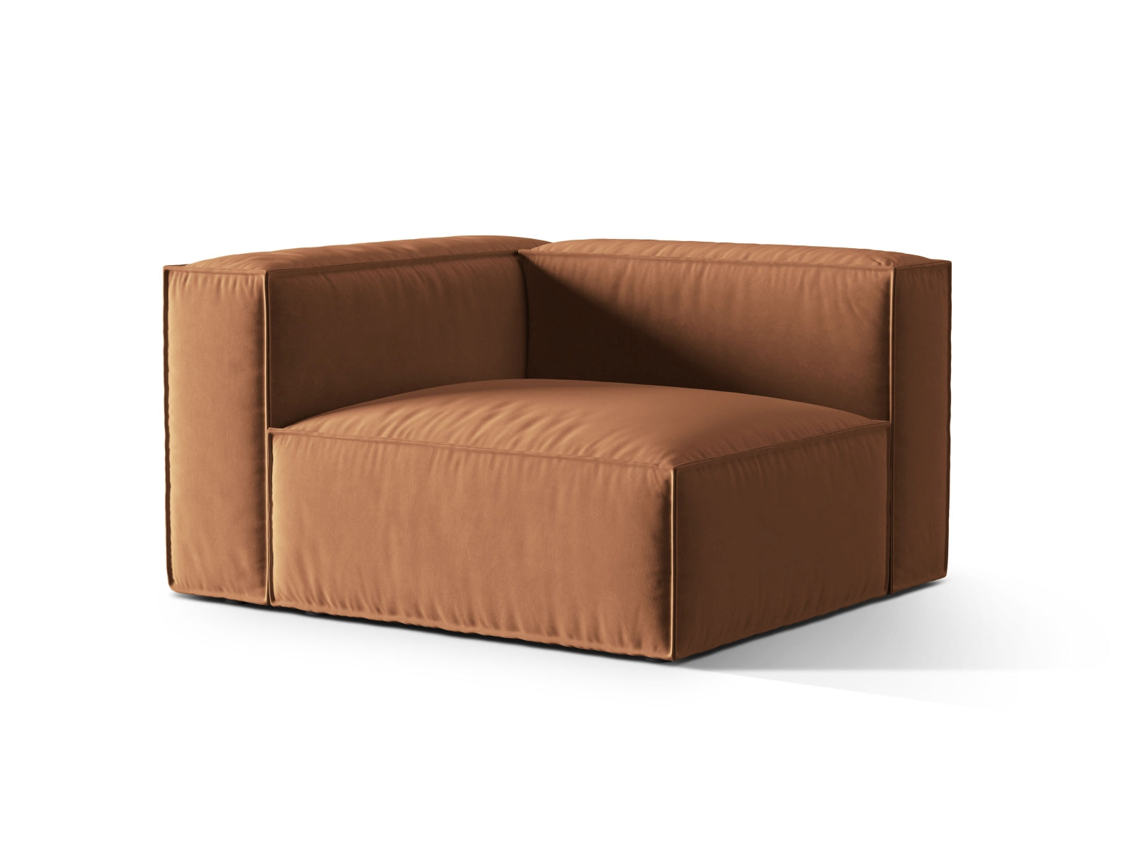 Nuria Velour links Modular Sofa 1 Sitzer in Honey-Paris präsentiert im Onlineshop von KAQTU Design AG. Modulares Sofa ist von Micadoni