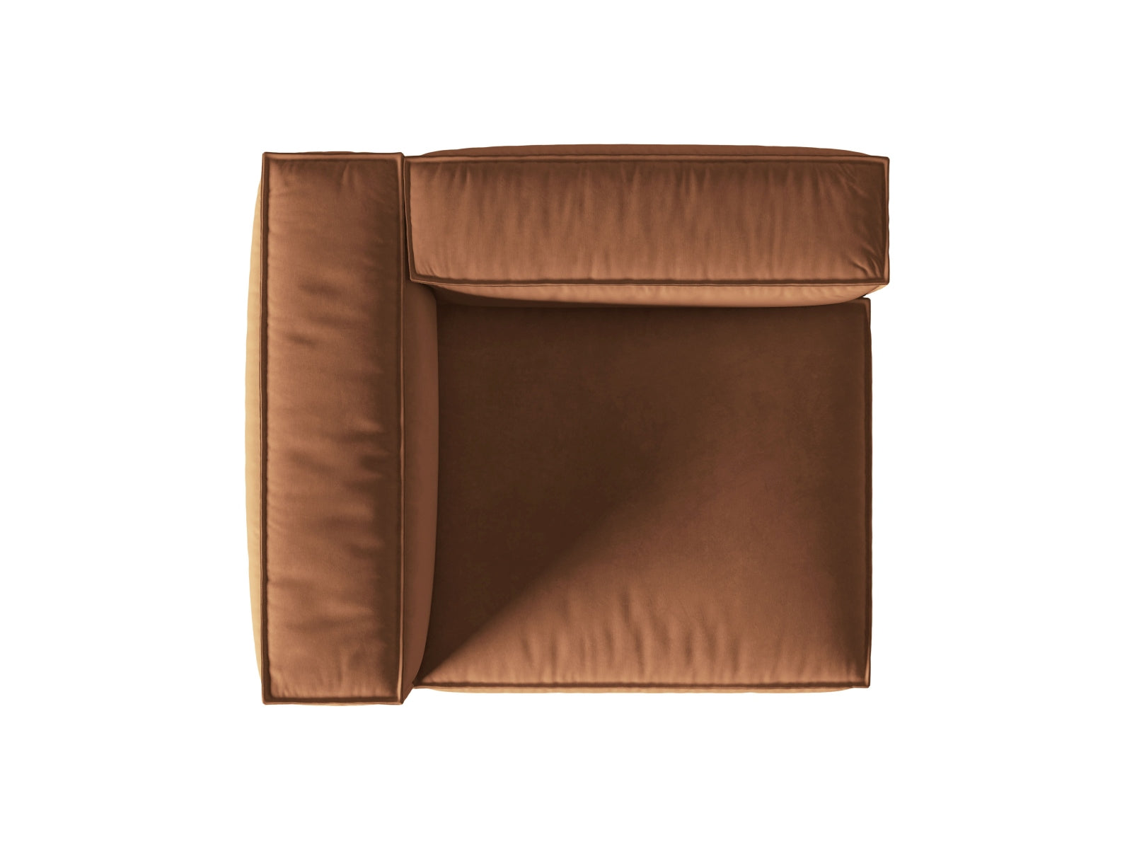 Nuria Velour links Modular Sofa 1 Sitzer in Honey-Paris präsentiert im Onlineshop von KAQTU Design AG. Modulares Sofa ist von Micadoni