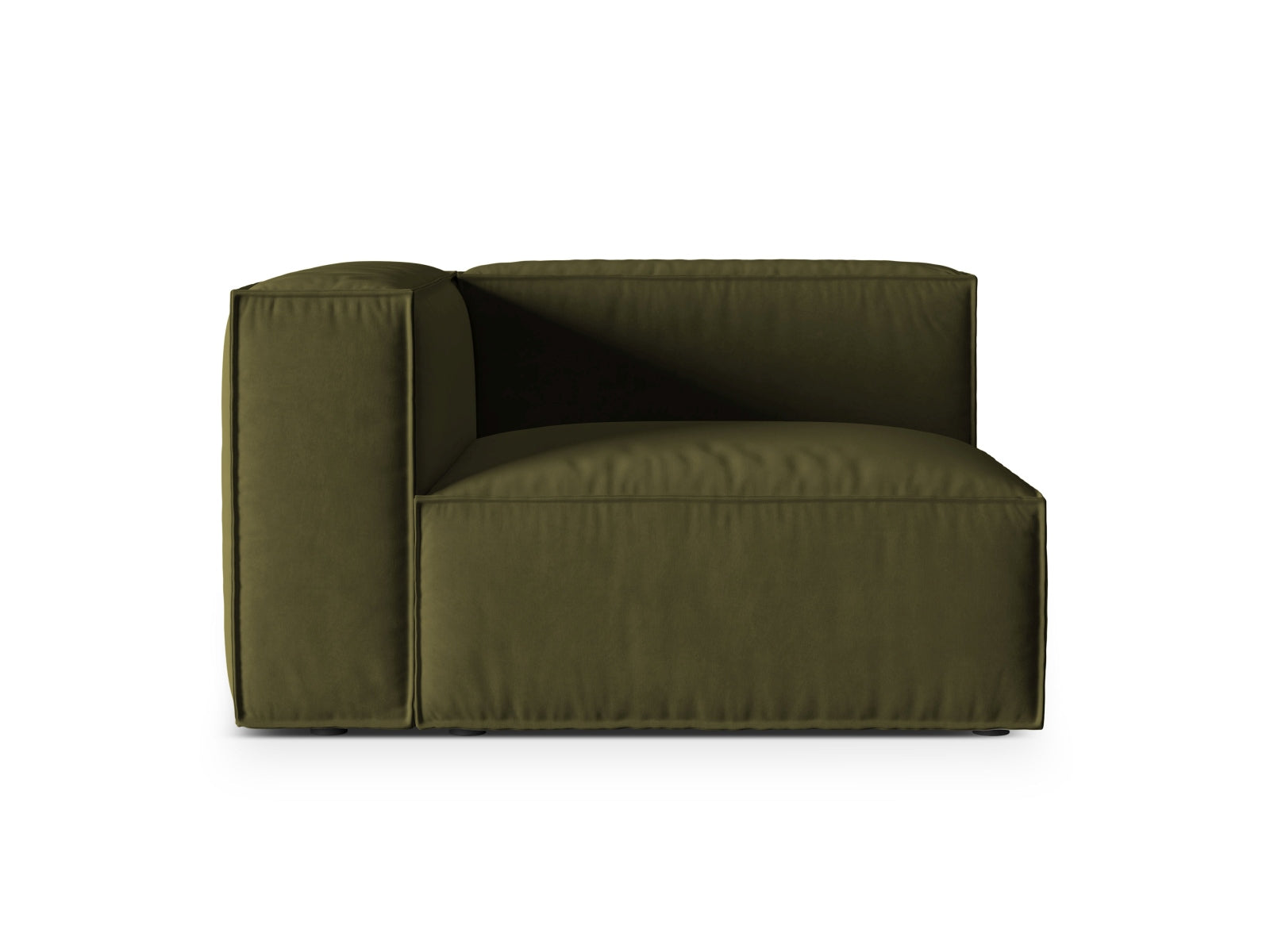 Nuria Velour links Modular Sofa 1 Sitzer in Moss Green Melange-Paris präsentiert im Onlineshop von KAQTU Design AG. Modulares Sofa ist von Micadoni