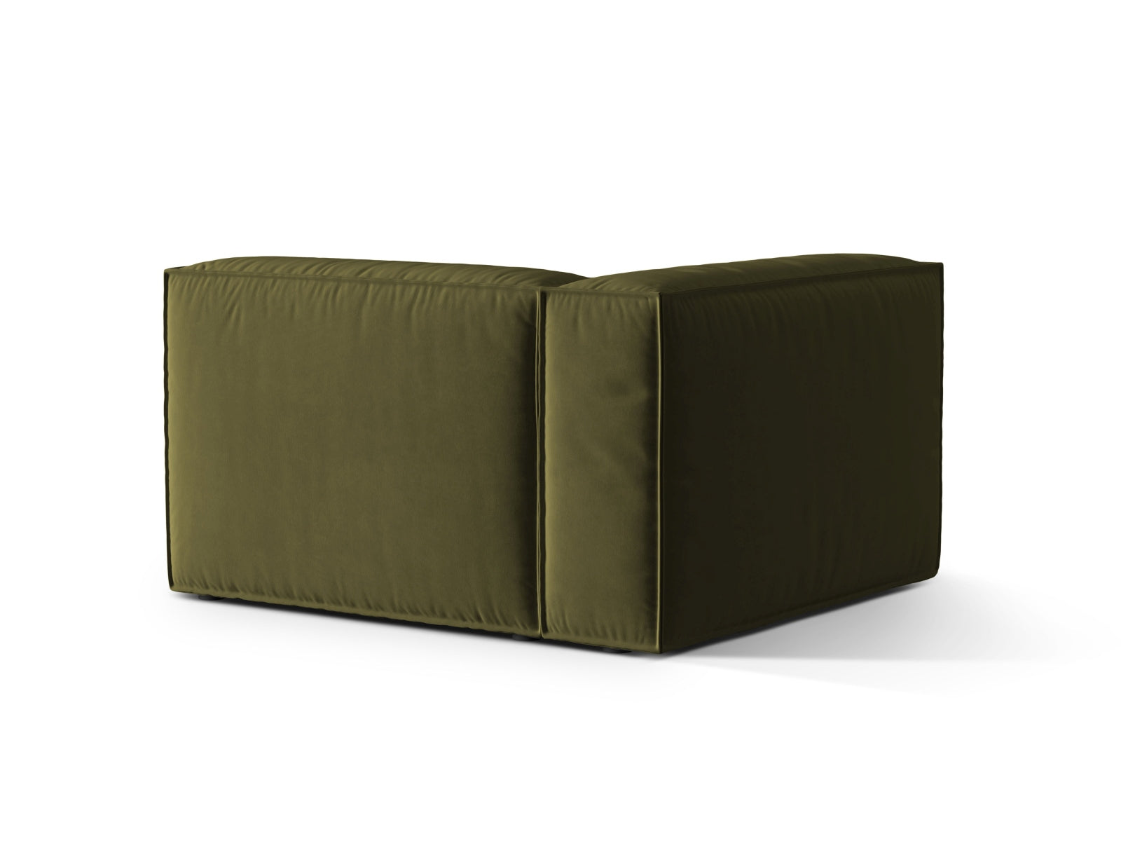 Nuria Velour links Modular Sofa 1 Sitzer in Moss Green Melange-Paris präsentiert im Onlineshop von KAQTU Design AG. Modulares Sofa ist von Micadoni