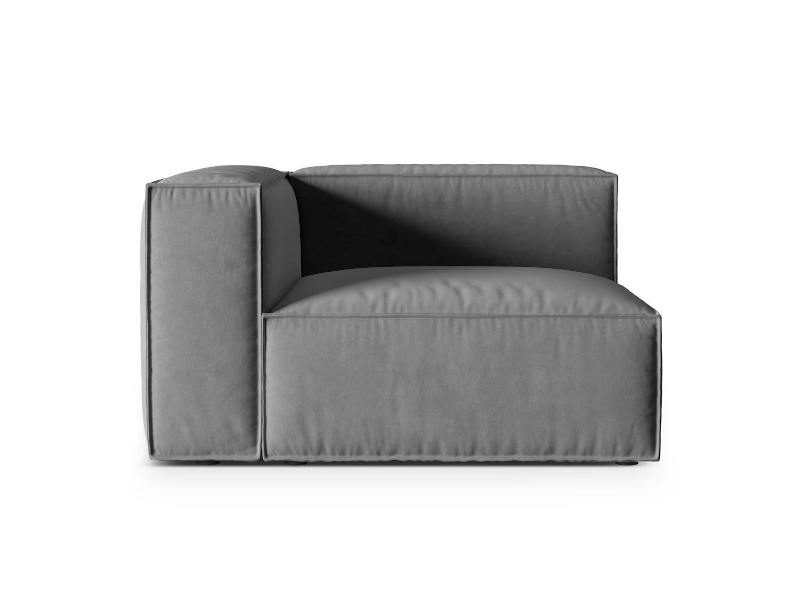 Nuria Velour links Modular Sofa 1 Sitzer in Grey-Paris präsentiert im Onlineshop von KAQTU Design AG. Modulares Sofa ist von Micadoni