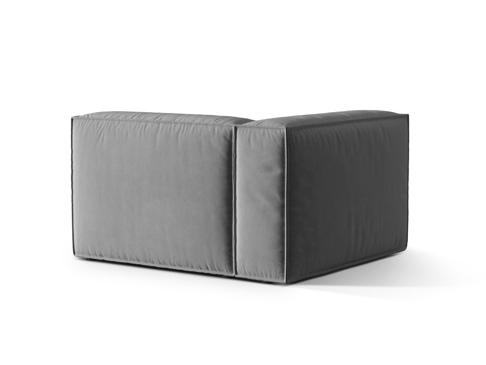 Nuria Velour links Modular Sofa 1 Sitzer in Grey-Paris präsentiert im Onlineshop von KAQTU Design AG. Modulares Sofa ist von Micadoni