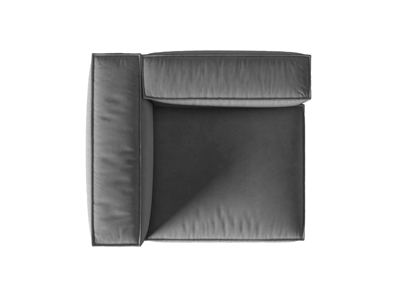 Nuria Velour links Modular Sofa 1 Sitzer in Grey-Paris präsentiert im Onlineshop von KAQTU Design AG. Modulares Sofa ist von Micadoni
