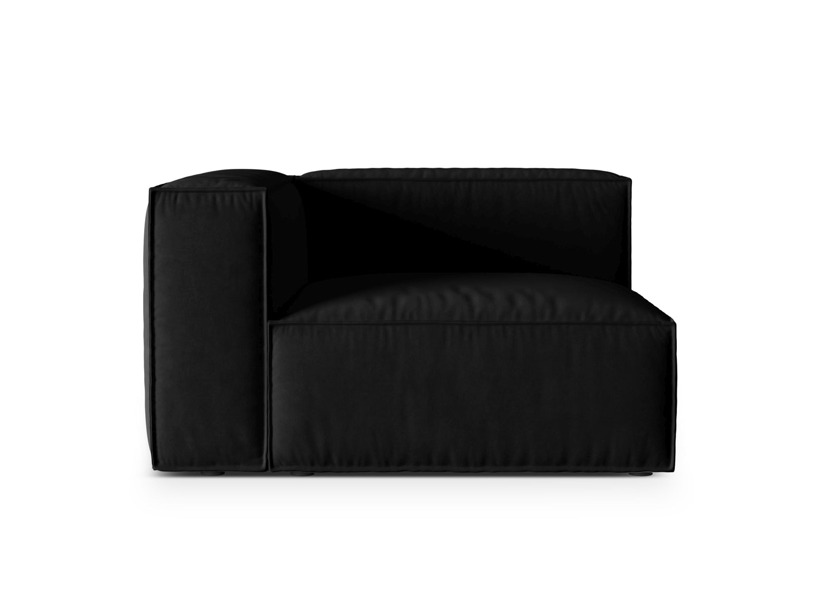 Nuria Velour links Modular Sofa 1 Sitzer in Black-Paris präsentiert im Onlineshop von KAQTU Design AG. Modulares Sofa ist von Micadoni