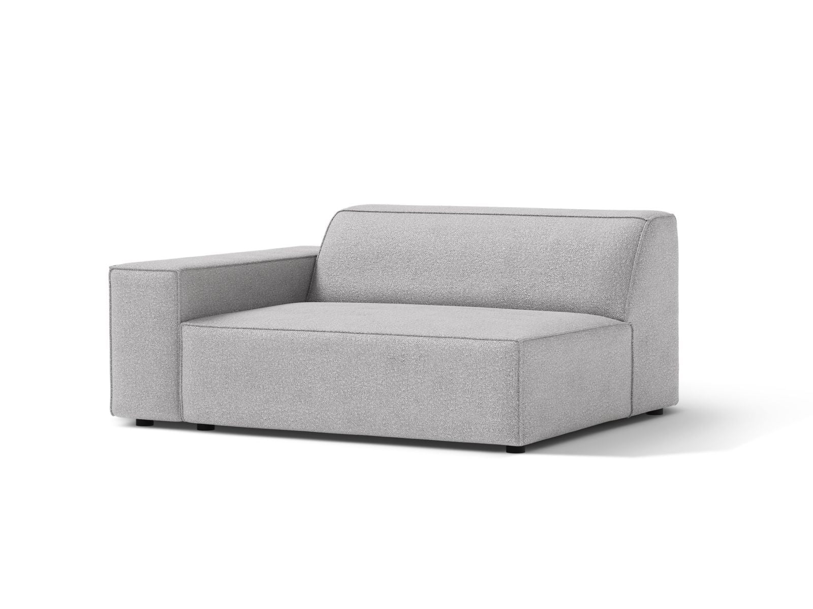 Elegantes 1-Sitzer Modul links Jodie in dezentem Grau, ideal für individuelle Sofa-Arrangements und moderne Wohnstile.
